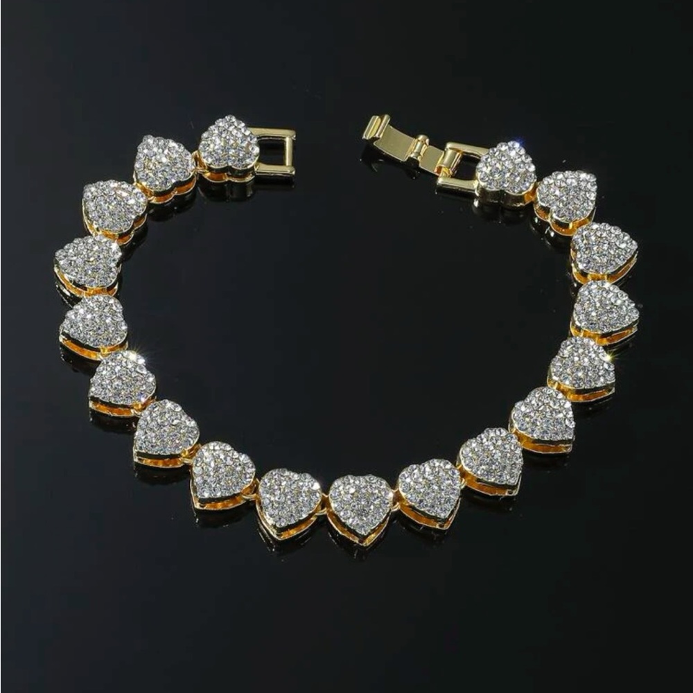 Heart Shaped Tennis Bracelet